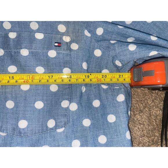 Tommy Hilfiger Women's Cotton Printed Roll-Tab Utility Shirt - Size XXL - Picture 8 of 9